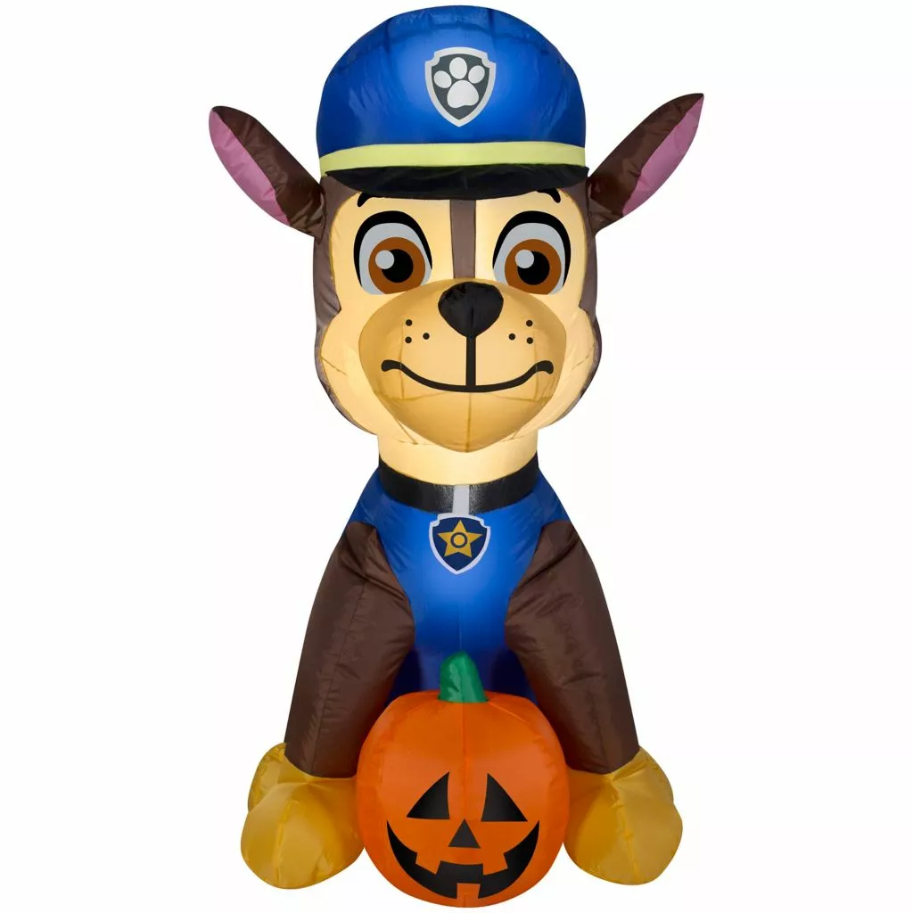 Gemmy Airblown Inflatable Paw Patrol Chase with Pumpkin, Self-Inflates, G-72189 3 Gemmy Airblown Inflatable Paw Patrol Chase with Pumpkin, Self-Inflates, G-72189