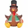 Gemmy Outdoor Airblown Inflatable Happy Turkey, Self-Inflates, G-26396
