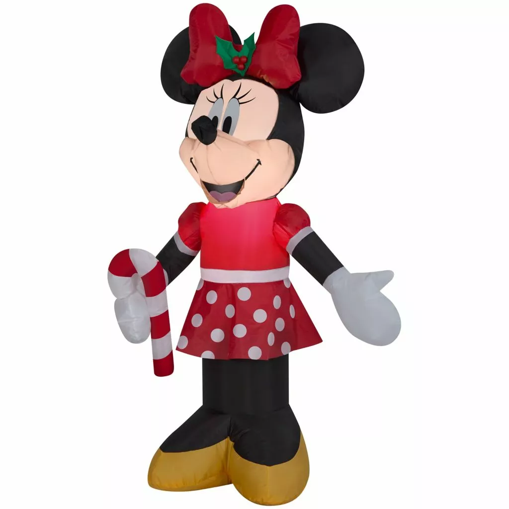 Gemmy Airblown-Minnie Holding Candy Cane Inflatable Decor, G-39049 3 Gemmy Airblown-Minnie Holding Candy Cane Inflatable Decor, G-39049