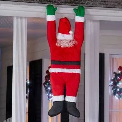 Gemmy Seasons Greetings Santa Hanging from Gutter Holiday Decoration, 5.5 ft. Tall, G-15307 5 Gemmy Seasons Greetings Santa Hanging from Gutter Holiday Decoration, 5.5 ft. Tall, G-15307 -Deals Gemmy Store 1483338 A1