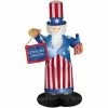 Gemmy Airblown Inflatable Uncle Sam with Flag and Banner, 6 ft., G-335011