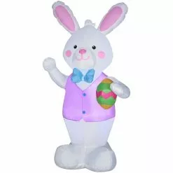 Gemmy Airblown Outdoor Bunny with Easter Egg, G-44335