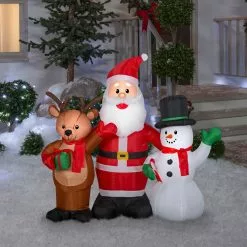 Gemmy Airblown Inflatable Santa and Friends Scene -Deals Gemmy Store 1572799 A1