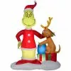 Gemmy Airblown Inflatable Grinch and Max with Presents 2 Gemmy Airblown Inflatable Grinch and Max with Presents -Deals Gemmy Store 1572848