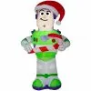 Gemmy Airblown Inflatable Stylized Buzz with Candy Cane -Deals Gemmy Store 1572861