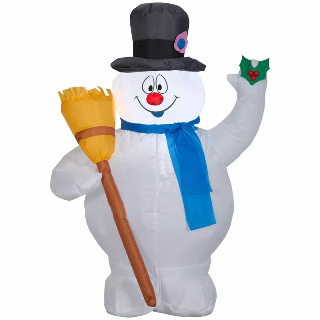 Gemmy Airblown Inflatable Frosty with Broom 3 Gemmy Airblown Inflatable Frosty with Broom