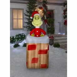 Gemmy Animated Inflatable Grinch in Chimney 6 Gemmy Animated Inflatable Grinch in Chimney -Deals Gemmy Store 1572879 A1