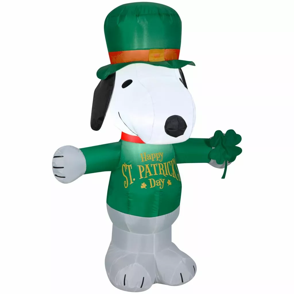 Gemmy Airblown St. Patrick's Day Snoopy Decor 3 Gemmy Airblown St. Patrick's Day Snoopy Decor