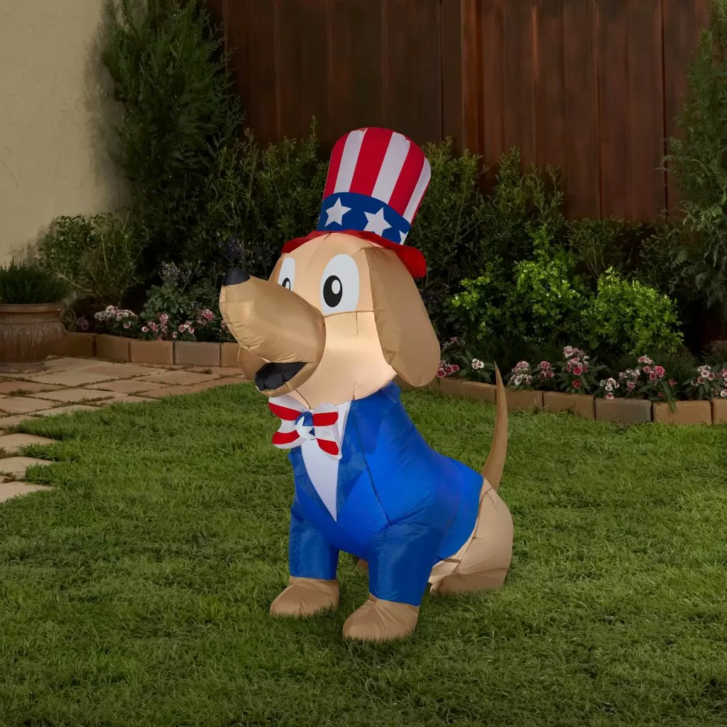 Gemmy Airblown Inflatable Patriotic Pooch Decoration 4 Gemmy Airblown Inflatable Patriotic Pooch Decoration - Image 2