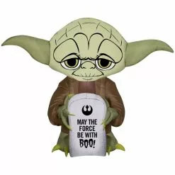 Gemmy Airblown-Stylized Yoda with Tombstone-SM-Star Wars
