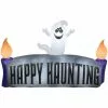 Gemmy Airblown-Ghost with Happy Haunting Sign-LG Scene 2 Gemmy Airblown-Ghost with Happy Haunting Sign-LG Scene -Deals Gemmy Store 1694753