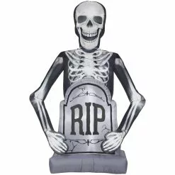 Gemmy Photorealistic Airblown Skeleton with Tombstone Inflatable Decoration, G-228102