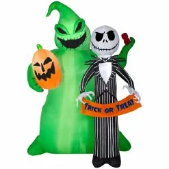 Gemmy Airblown-Jack Skellington with Oogie Boogie-Scene-Disney