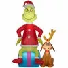 Gemmy Airblown Inflatable Grinch with Max Scene, From the Mind of Dr. Seuss -Deals Gemmy Store 1737016