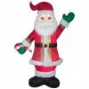 Gemmy Airblown Mixed Media Luxe Santa with Candy Cane -Deals Gemmy Store 1737019