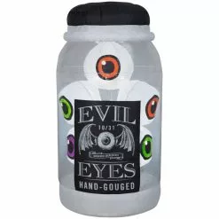 New! Gemmy Airblown Inflatable Flashing-Evil Eye Jar