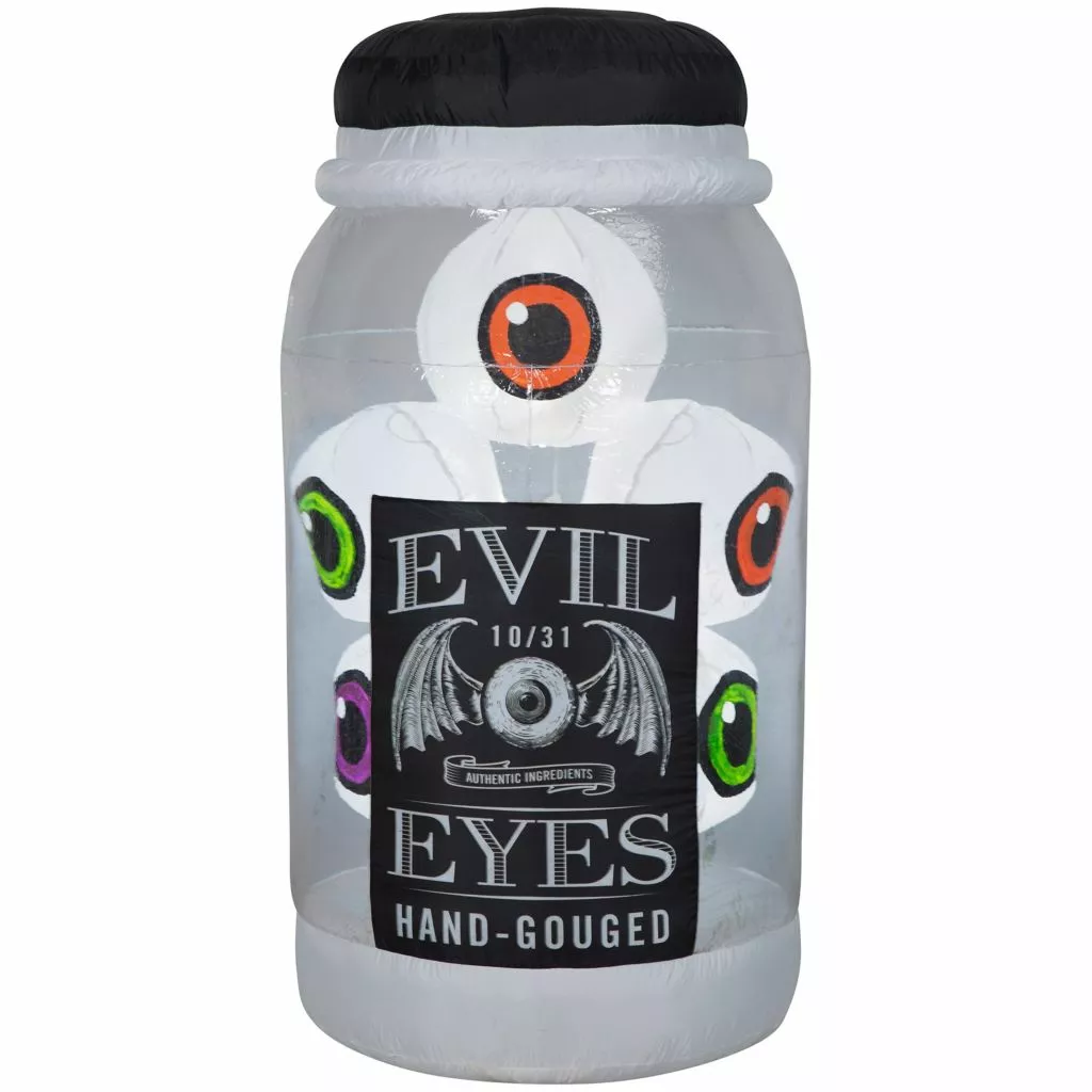 New! Gemmy Airblown Inflatable Flashing-Evil Eye Jar 3 New! Gemmy Airblown Inflatable Flashing-Evil Eye Jar