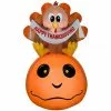 Gemmy Airblown Inflatable Harvest Turkey and Pumpkin with Banner Scene 1 Gemmy Airblown Inflatable Harvest Turkey and Pumpkin with Banner Scene -Deals Gemmy Store 1904182