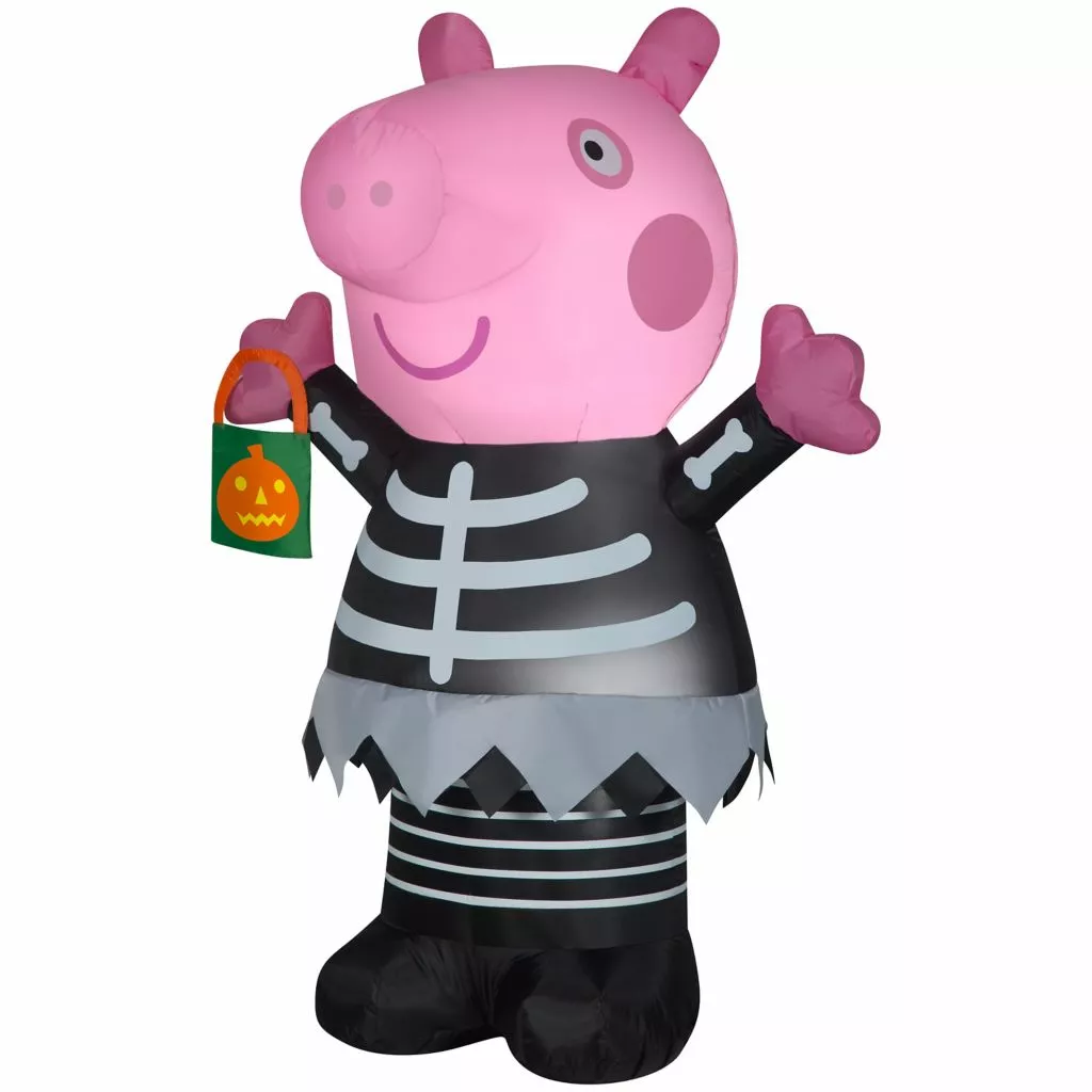 Gemmy Airblown Inflatable Peppa Pig in Skeleton Dress 3 Gemmy Airblown Inflatable Peppa Pig in Skeleton Dress