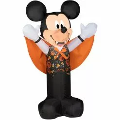 New! Gemmy Airblown Inflatable Mickey Mouse as Vampire with Candy Toss Vest