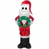 New! Gemmy Airblown Inflatable Jack Skellington in Santa Suit with Wreath, G-118986 2 New! Gemmy Airblown Inflatable Jack Skellington in Santa Suit with Wreath, G-118986 -Deals Gemmy Store 1935145