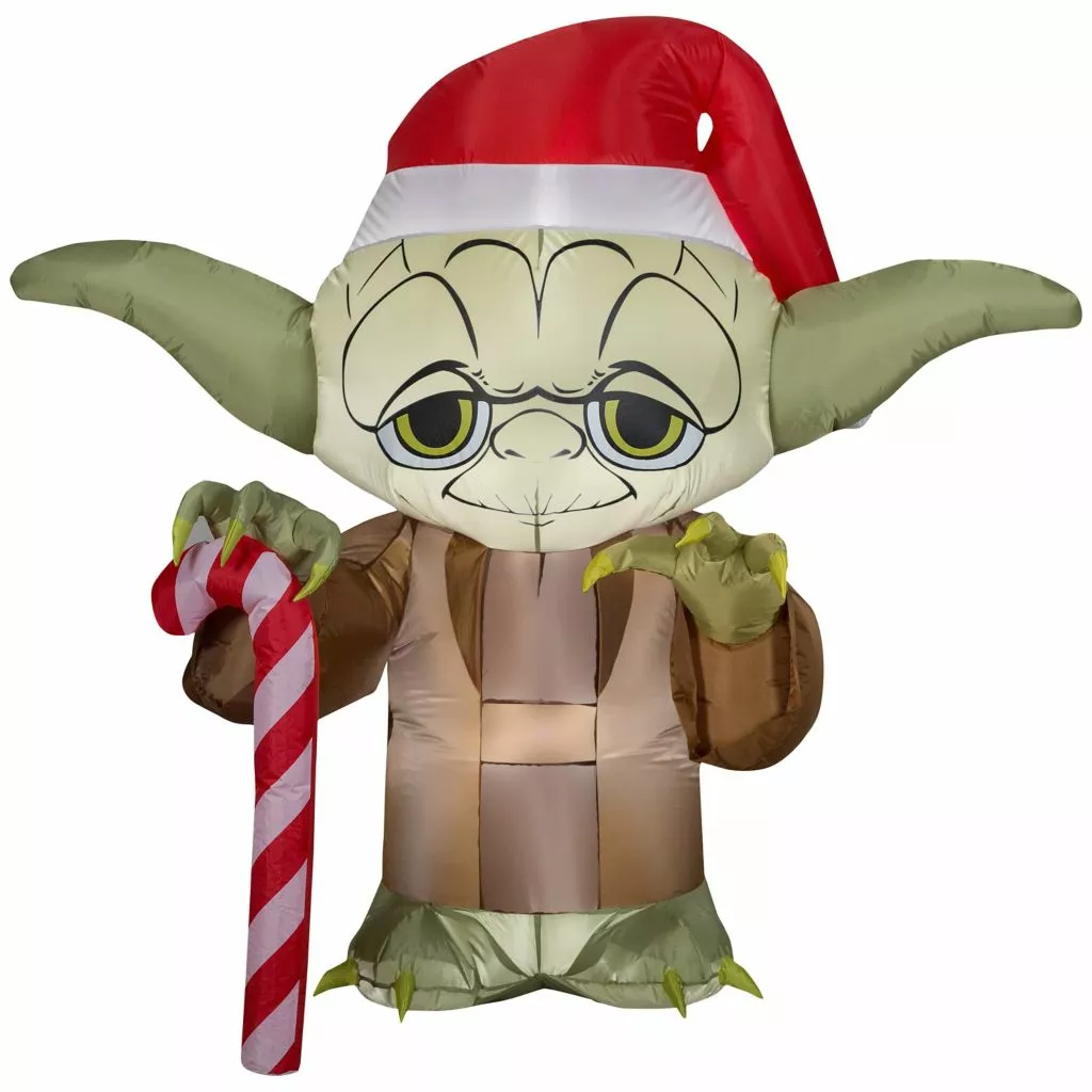 New! Gemmy Airblown Inflatable Yoda with Candy Cane, G-119287 3 New! Gemmy Airblown Inflatable Yoda with Candy Cane, G-119287