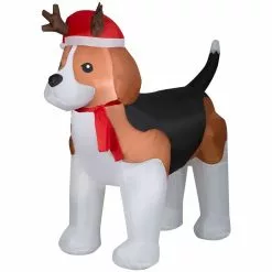 New! Gemmy Airblown Inflatable Christmas Beagle, G-119564